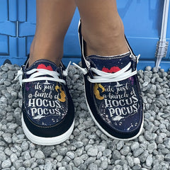 Women's Slogan Print Skateboard Shoes Lightweight Sneakers