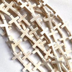12pcs Turquoise Big Cross Beads 25 35mm