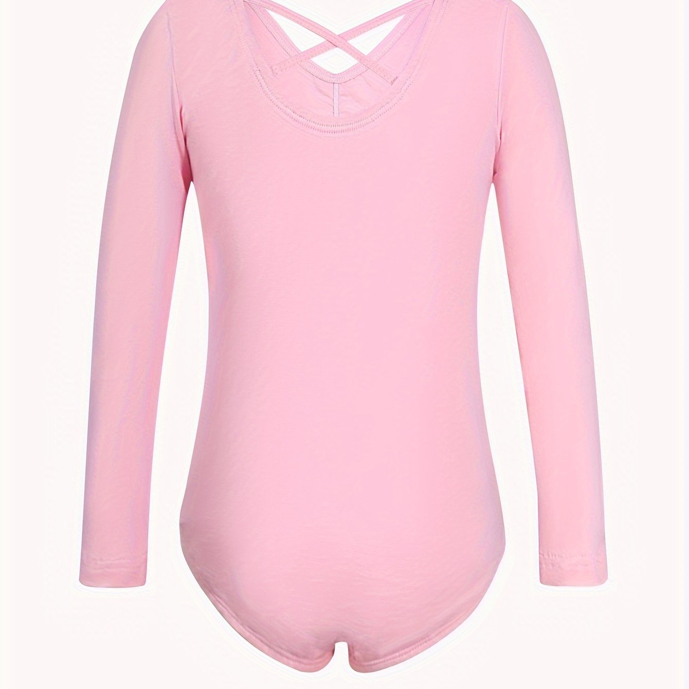 Girls 95 Cotton Solid Long Sleeve Ballet Leotard Comfy Dance Suit