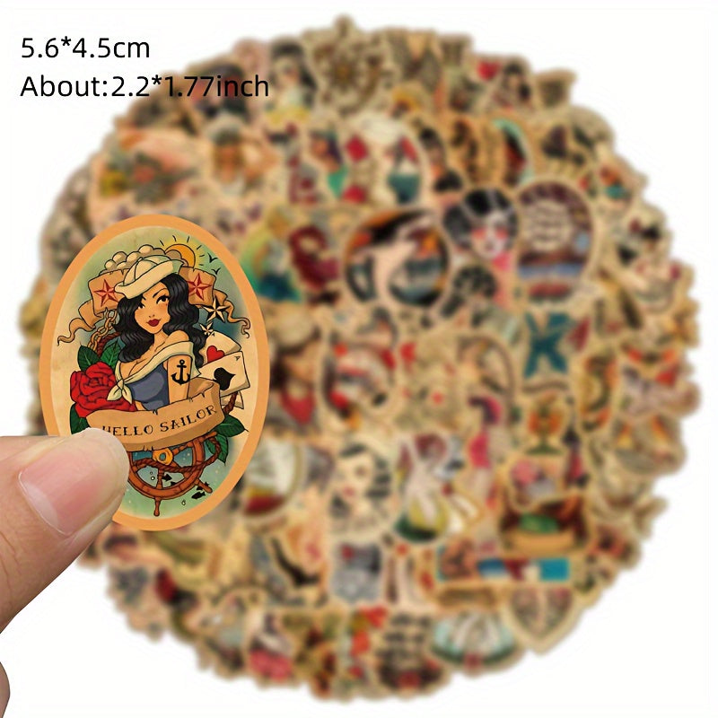 100pcs Retro Graffiti Stickers DIY Waterpro