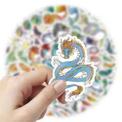 60pcs Dragon Anime Graffiti Stickers DIY Materials