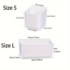 Office Wall Mounted Storage Box Pen Holder Large Capacity Adhesive Organizer