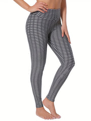 Striped Sport Yoga Leggings High Waist Fitness Tight Pants
