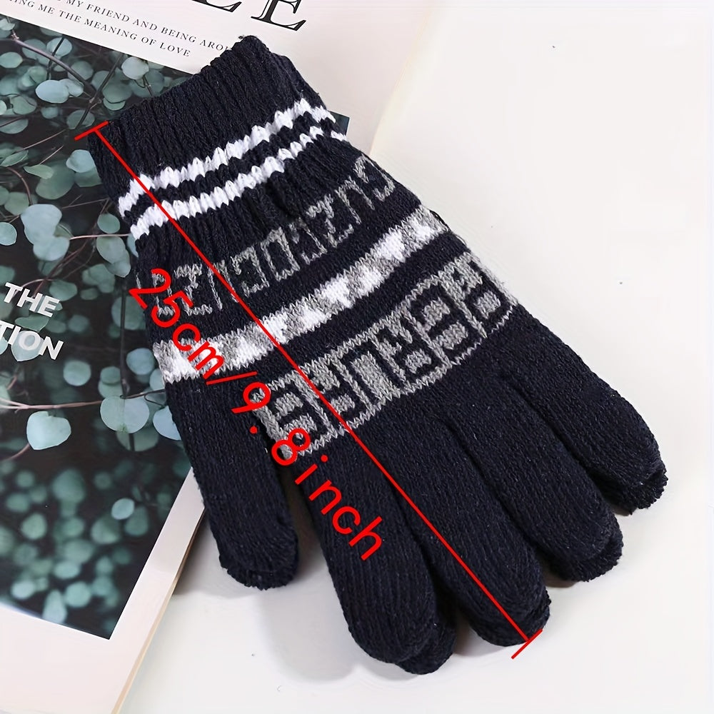 Windproof Knitted Warm Gloves for Men and Women