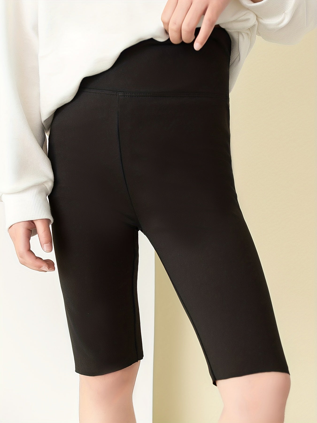 Girls Plain Leggings Comfortable Casual Pants For Kids Summer
