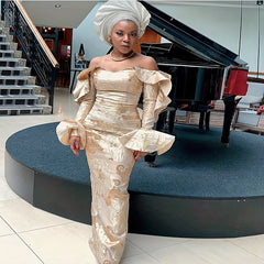 African Jacquard Lace Fabric High French Tulle Lace Brocade Fabric