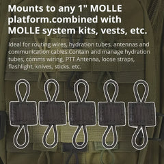 10pcs Outdoor Nylon Elastic Molle Ribbon Buckle Backpack Binding Buckle
