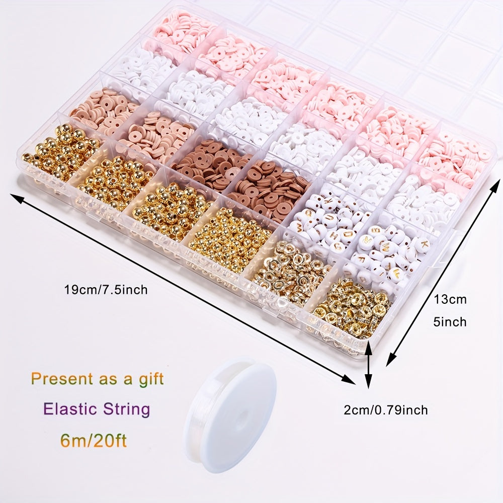 Boho Clay Beads Bracelet Kit Friendship Bracelet Making Kit For Women