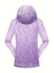 Leopard Print Sun Protection Hooded Jacket Quick Drying Hoodie
