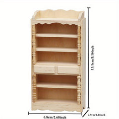 1:12 Scale Wooden Cabinet for Dollhouse Realistic Furniture Solid Wood