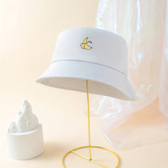 Banana Print Cotton Bucket Hat Sun Cap Fisherman Hat