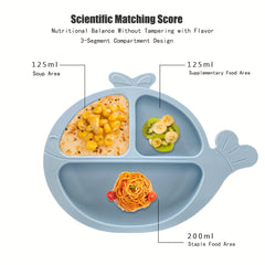 Whale Silicone Suction Cups For Toddlers Self Feeding