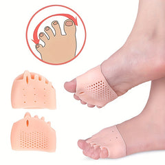 2 Pairs Silicone Forefoot Pad Cushion Gel Insoles Toe Separator Hallux Valgus