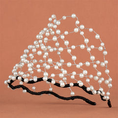Vintage Fairy Half Face Mask Headband Netted Headband Dance Wedding Party