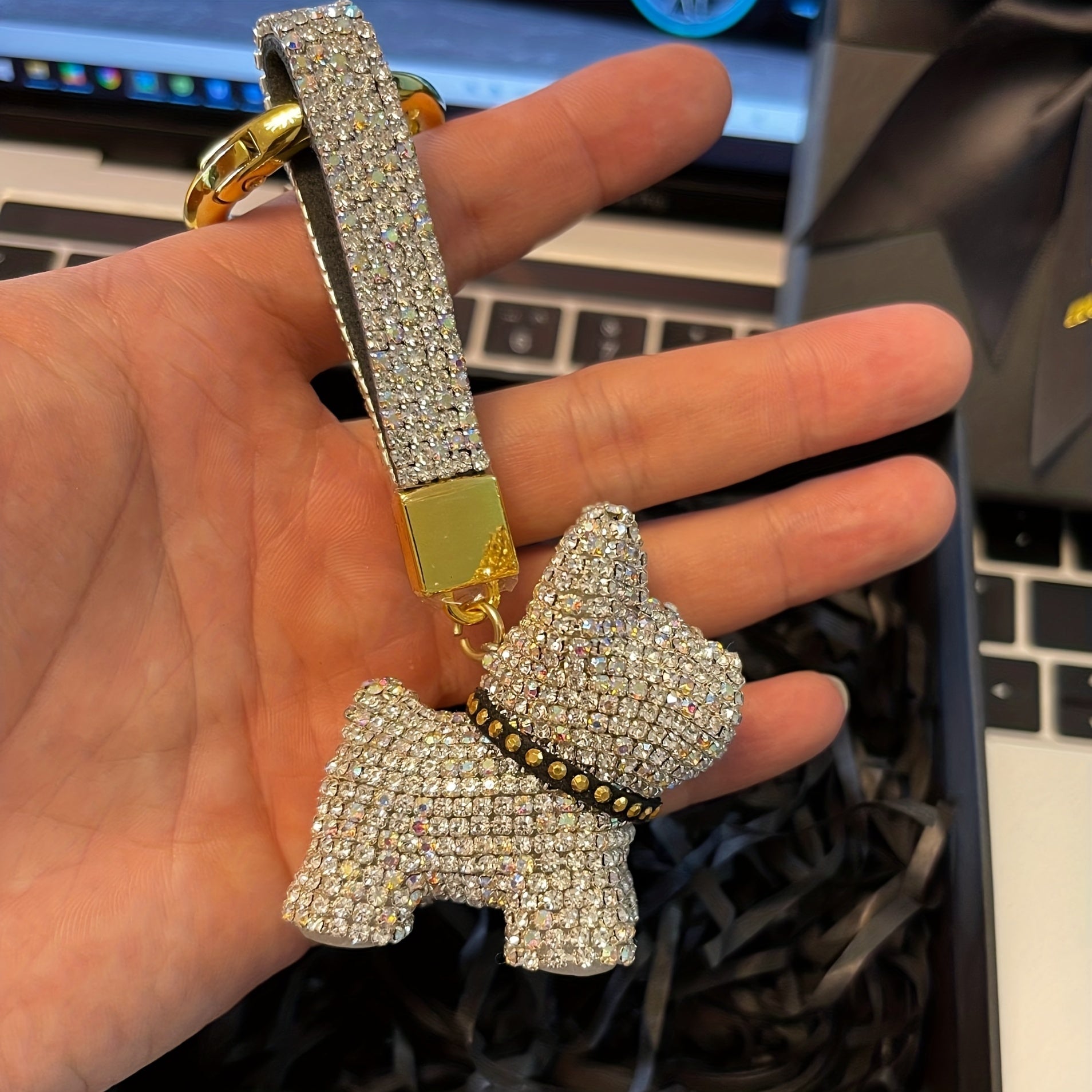 Cute Dog Keychain for Girls, Bag Ornament, Key Accessories