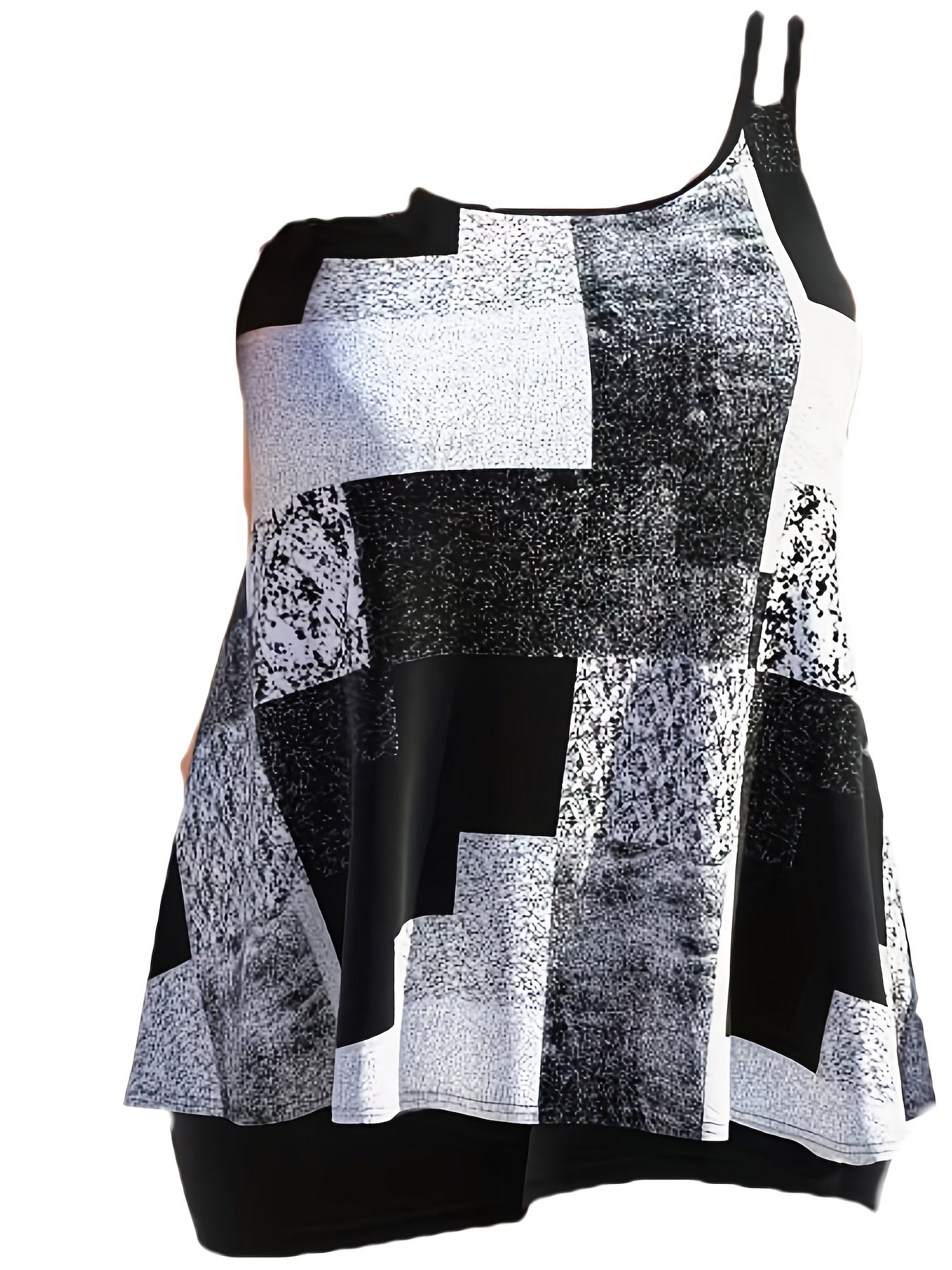 Geometric Print Tankini Top