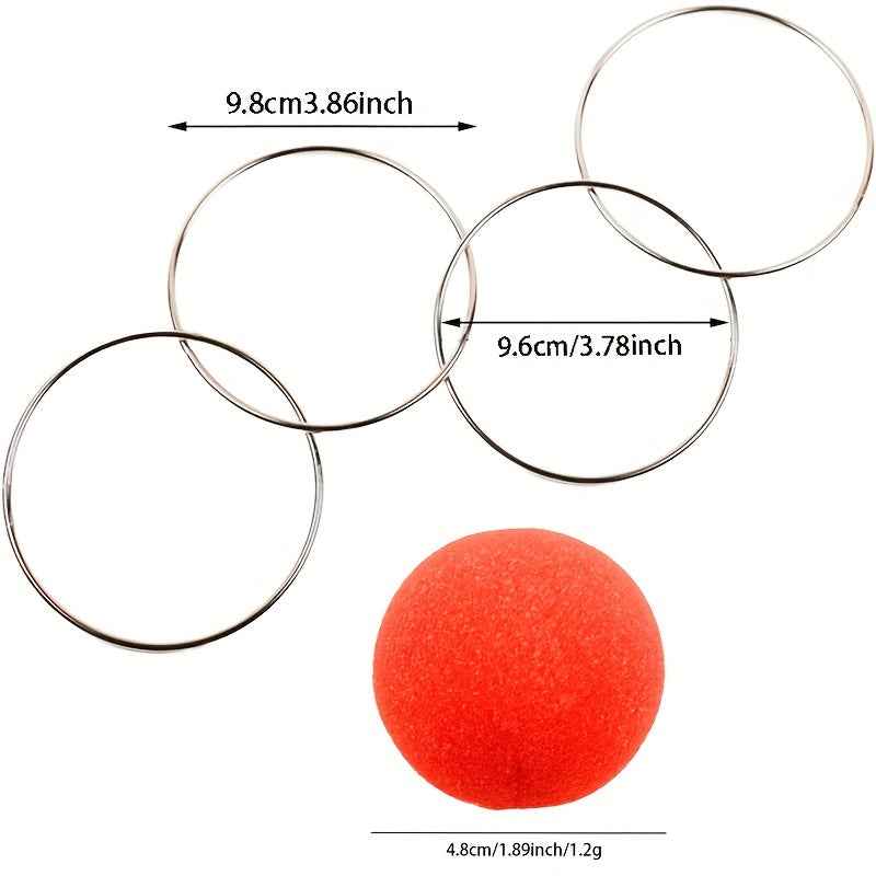 5pcs Four Consecutive Rings Clown Nose Magic Props