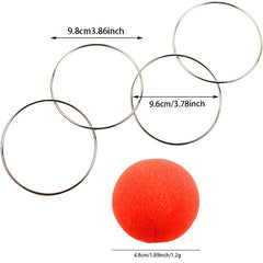 5pcs Four Consecutive Rings Clown Nose Magic Props