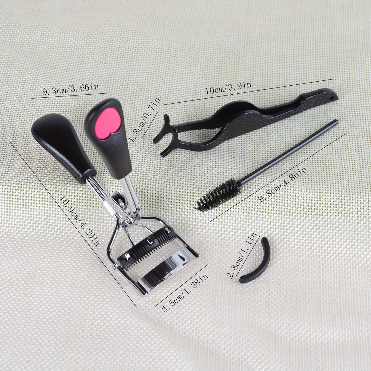 4pcs Eyelash Tools Set False Eyelash Applicator Eyebrow Brush Eyelash Curlers