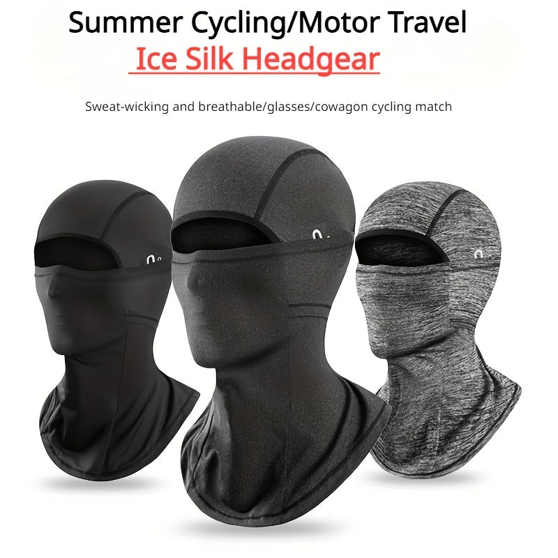 Ice Silk Balaclava Hat for Cycling Sunscreen Cooling Neck Cover