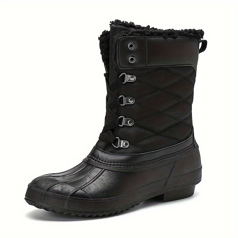 Women's Warm Snow Boots Waterproof Lace Up Walking Boots
