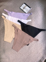 5 Pack Low Waist Panties Seamless Thongs