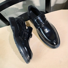 Men's Low Heel Loafer Shoes Non slip Slip On Dress Shoes