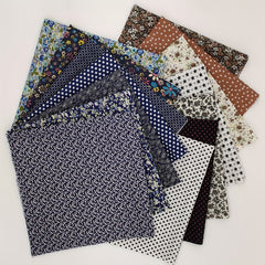 14pc Cotton Fabrics Precut Quilting Squares DIY Patchwork Quarter Sheets