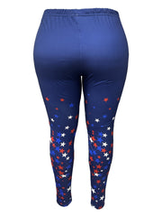 Star Print High Rise Leggings