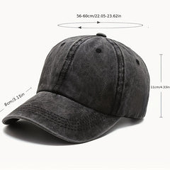 Washed Solid Baseball Cap Visor Sports Cap