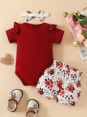 3pcs Baby Girls Auntie Is My Bestie Set