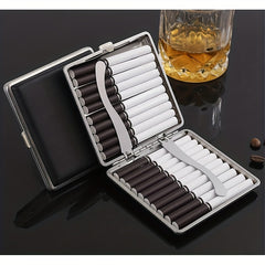 Leather Metal Cigarette Case 20 Box 2 Boxes