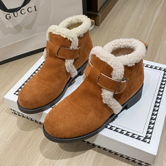 Women's Plush Lined Thermal Furry Snow Boots