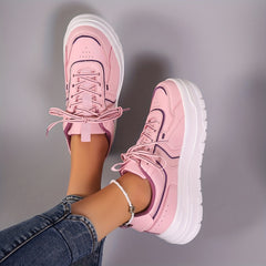 Women's Chunky Sneakers Thick Bottom Lace Up Sport Shoes