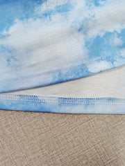 Tie Dye Criss Cross V Neck Tank Top