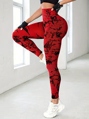 Tie Dye Yoga Workout Pants High Stretch Fitness Leggings