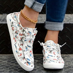Women's Cartoon Pattern Skate Shoes Lightweight Walking Shoes