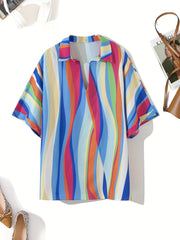 Women's Stripe Print Blouse