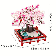 Cherry Blossom Building Block Bonsai Toy for Kids and Adults