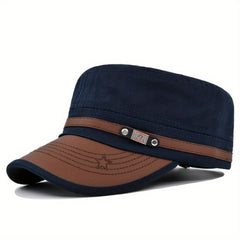 Cotton Sun Protection Flat Top Military Hat
