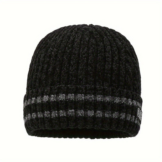 Men's Thickened Winter Knit Hat Warm Beanie Windproof Coldproof