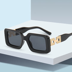 Metal Buckle Square Sunglasses
