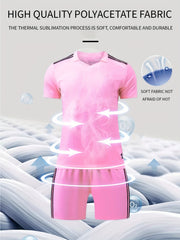 Kids Soccer Jersey Set with Socks - Boys & Girls Football Shirt #10