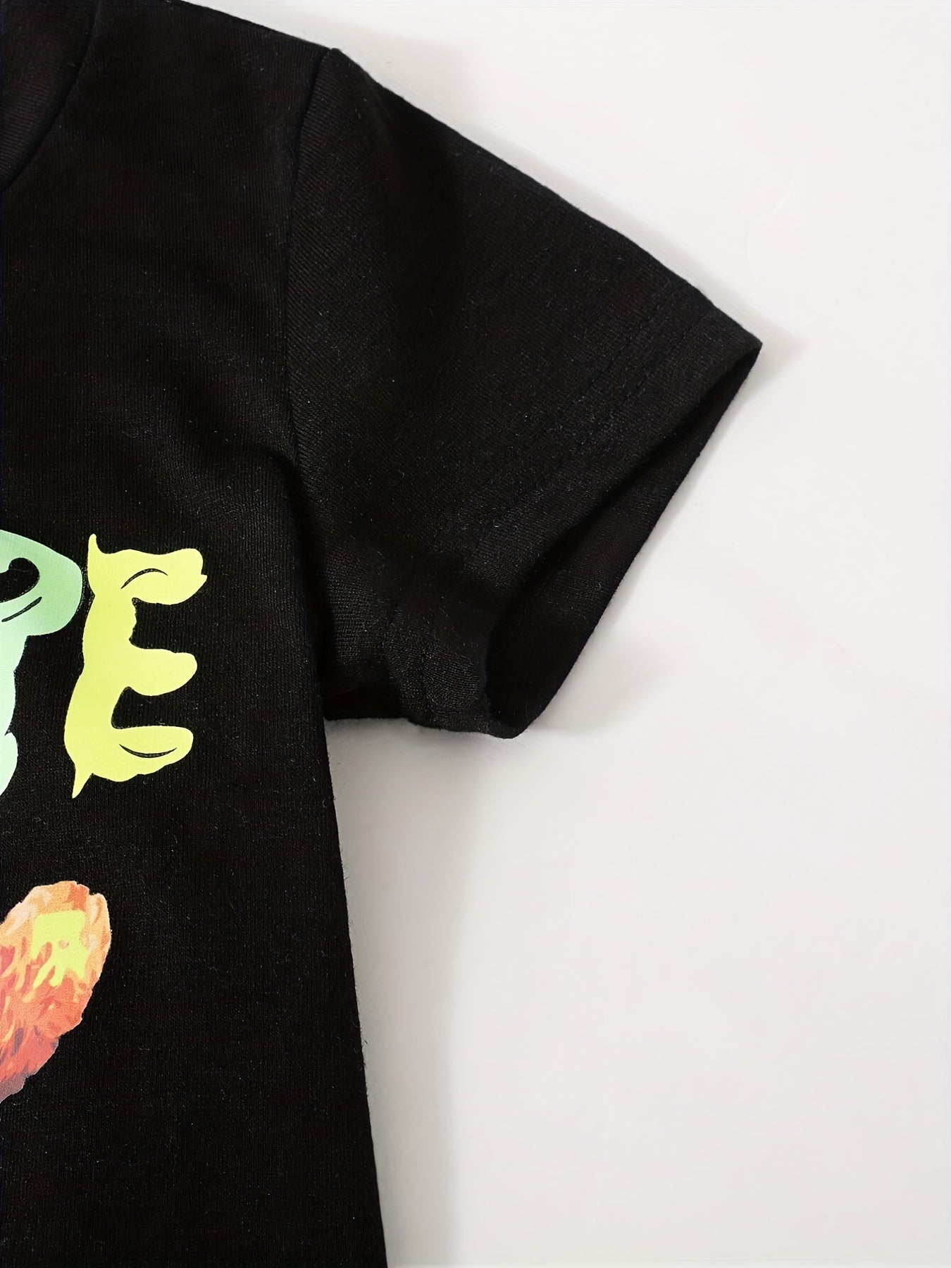 Colorful FUTURE Print 2pcs T shirt & Shorts Set Kids Clothes For Summer