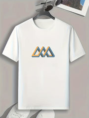 Triangle Print Men's Graphic T shirt Casual Comfy Tee for Summer