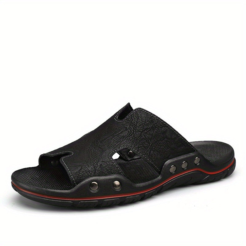Men's Open Toe Slip On Sandals Anti-Skid Casual Beach Sandals