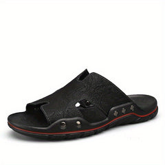 Men's Open Toe Slip On Sandals Anti-Skid Casual Beach Sandals