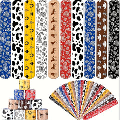 20pcs Western Party Cowboy & Horse Slap Bracelets with 8 Styles