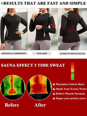 Sauna Suit Zipper Jacket for Weight Loss Fitness