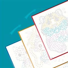 3 Pack Dot to Picture Drawing Books 3 Levels of Difficulty Painting Workbook